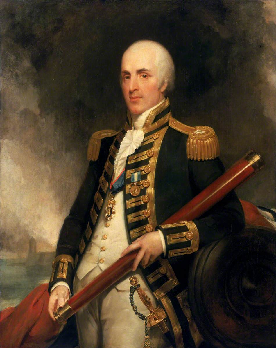 Rear-Admiral Sir Alexander John Ball (1757–1809), vintage artwork by Henry William Pickersgill, 12x8" (A4) Poster