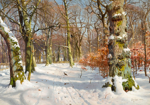 In Charlottenlund Forest, vintage artwork by Peder Mork Mønsted, 12x8" (A4) Poster