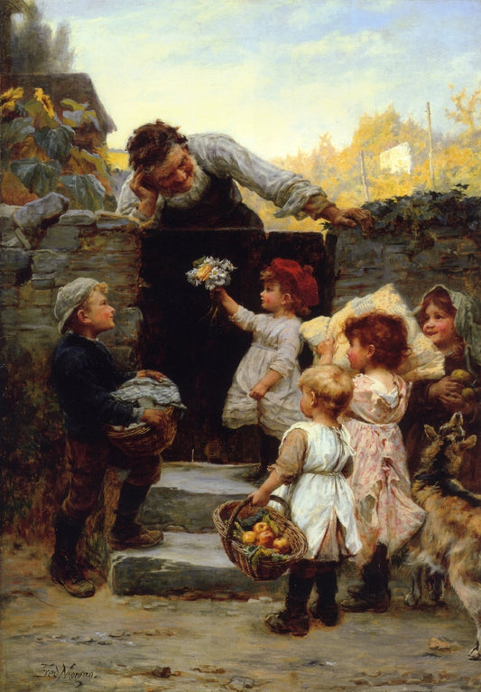 Grandfather's Birthday, vintage artwork by Frederick Morgan, 12x8" (A4) Poster