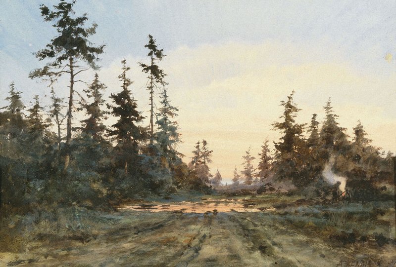 A Grove, vintage artwork by Albert Benois, 12x8" (A4) Poster