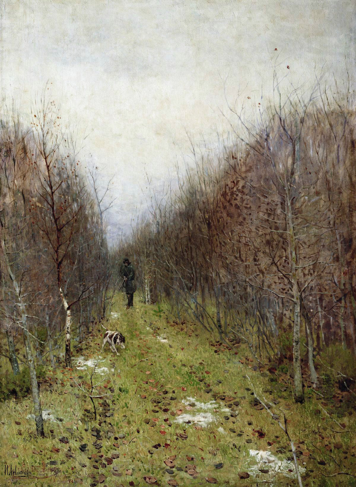 Autumn. The Hunter by Isaak Levitan,A3(16x12")Poster