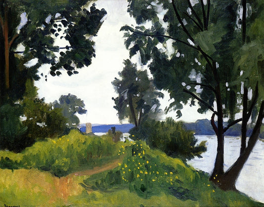 The Banks of the Seine at Triel, vintage artwork by Albert Marquet, 12x8" (A4) Poster