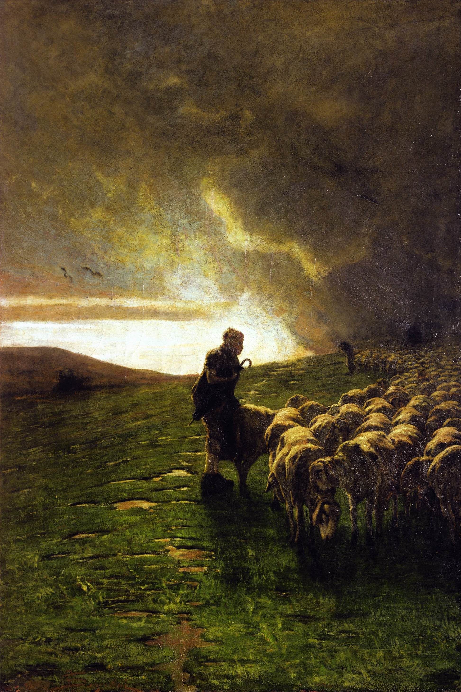 Dopo il temporale, vintage artwork by Giovanni Segantini, 12x8" (A4) Poster