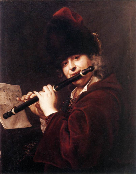 Portrait of the Court Musician Josef Lemberger, vintage artwork by Jan Kupecky, 12x8" (A4) Poster