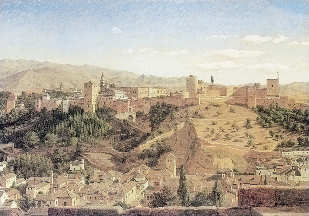 Granada, vintage artwork by Heinrich Hansen, A3 (16x12") Poster Print