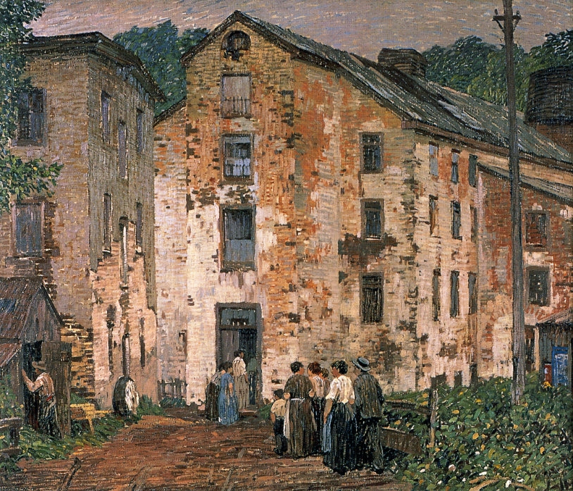 Grey Mills, vintage artwork by Robert Spencer, 12x8" (A4) Poster