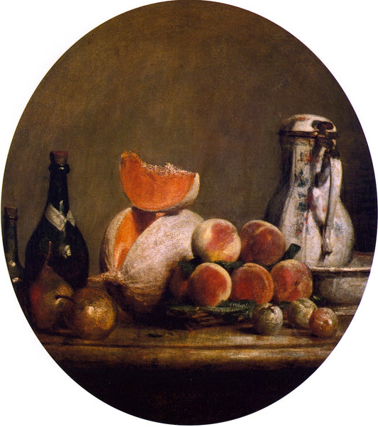 The Cut Melon, vintage artwork by Jean-Baptiste-Simeon Chardin, 12x8" (A4) Poster