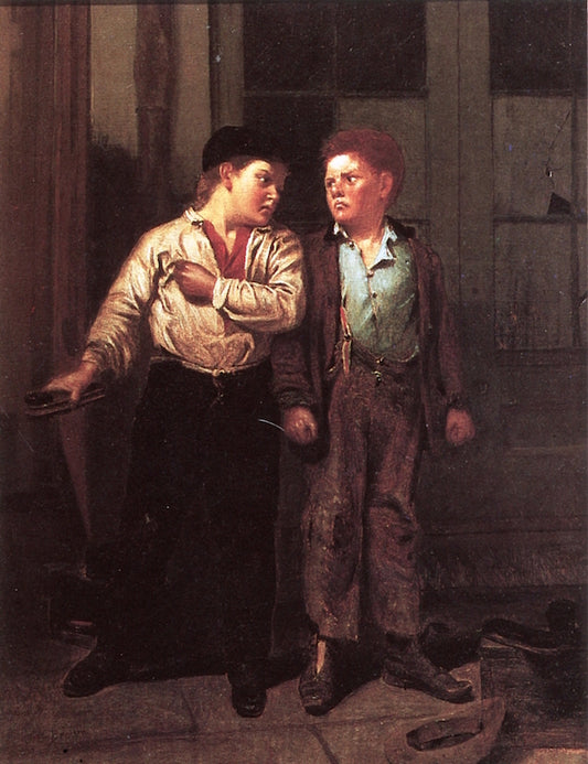 Disputed Territory, vintage artwork by John George Brown, 12x8" (A4) Poster