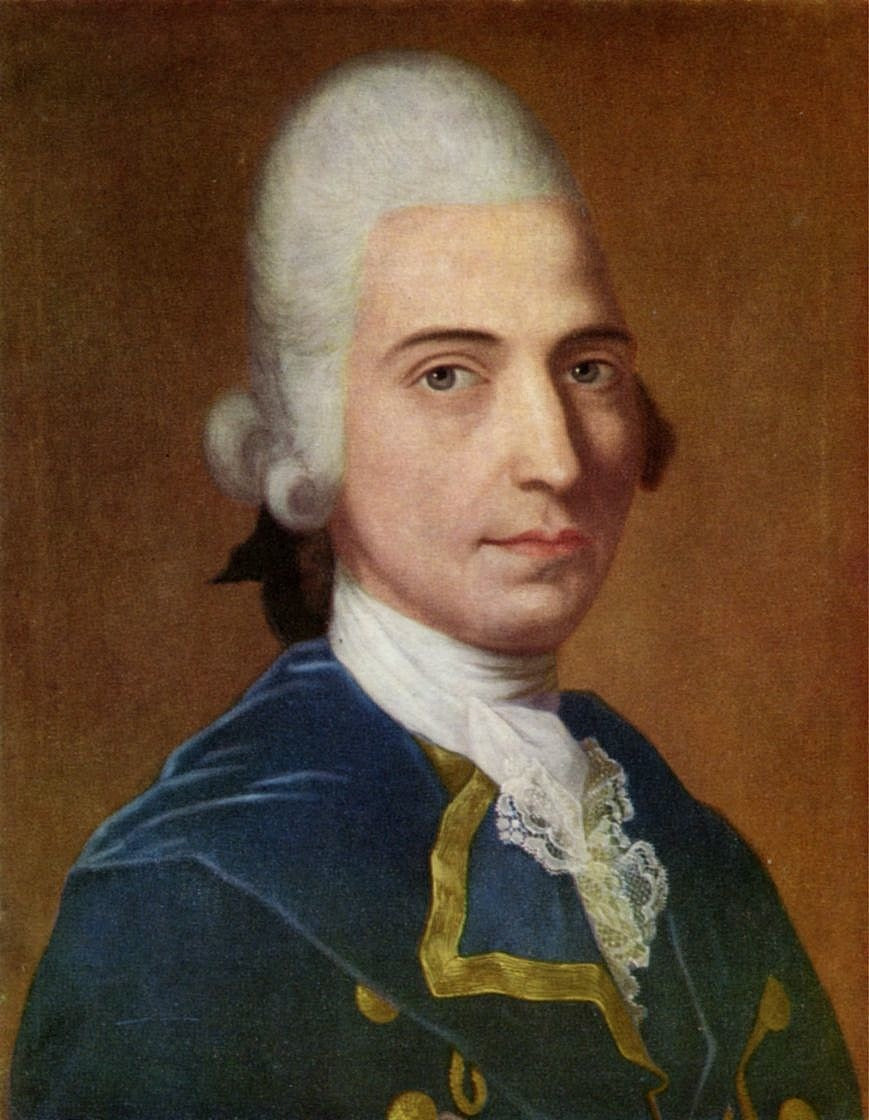 Portrait of Gottfried August Bürger, vintage artwork by Johann Heinrich Tischbein the Elder, 12x8" (A4) Poster