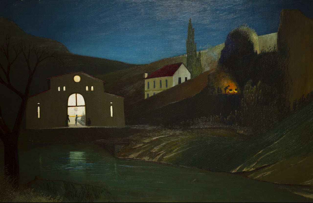 ctric Station in Jajce at Night by Tivadar Csontvary Kosztka,A3(16x12")Poster