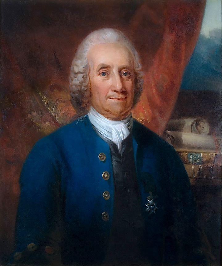 Emanuel Swedenborg, vintage artwork by Carl Fredrik von Breda, 12x8" (A4) Poster