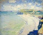 The Beach at Pourville, vintage artwork by Claude Monet, 12x8" (A4) Poster