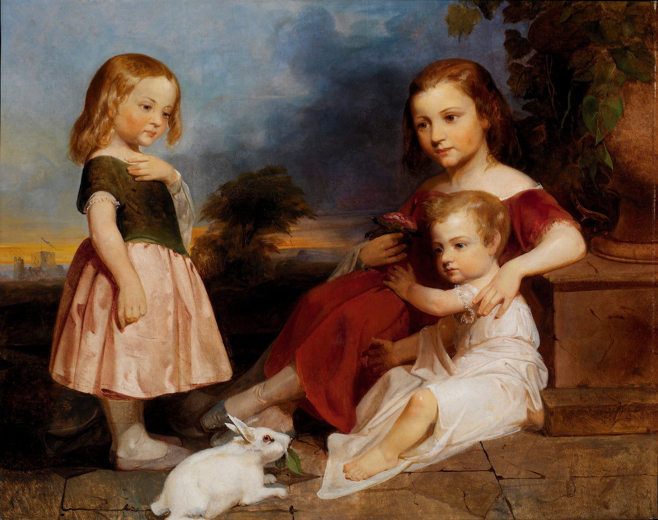 Portrait of the Downer Children, vintage artwork by Peter F. Rothermel, A3 (16x12") Poster Print