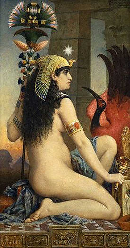 Egyptian Woman, vintage artwork by Jacques Clement Wagrez, 12x8" (A4) Poster