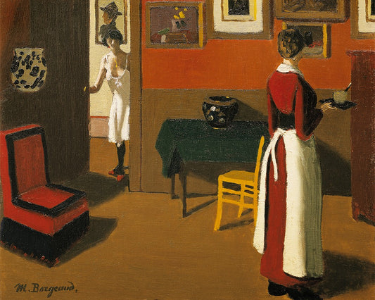 Parisian Interior, vintage artwork by Marius Borgeaud, 12x8" (A4) Poster