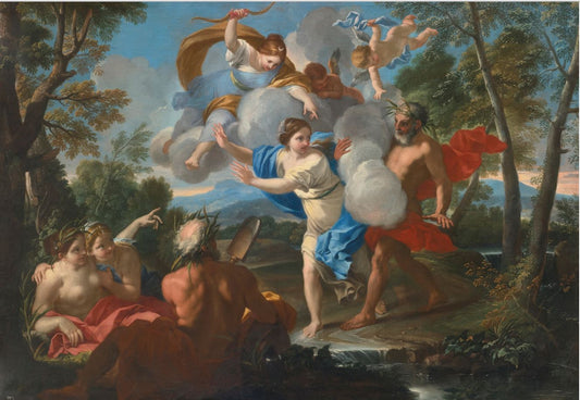 Alpheus and Arethusa, vintage artwork by Luigi Garzi, 12x8" (A4) Poster