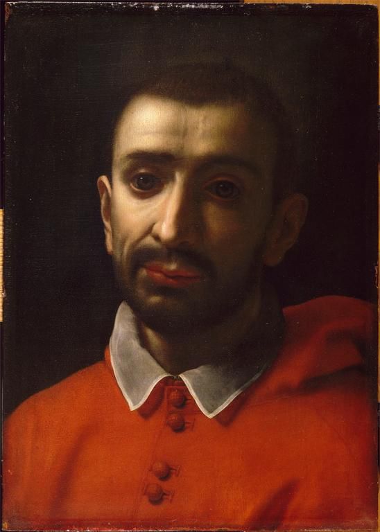 Saint Charles Borromee, vintage artwork by Carlo Dolci, 12x8" (A4) Poster