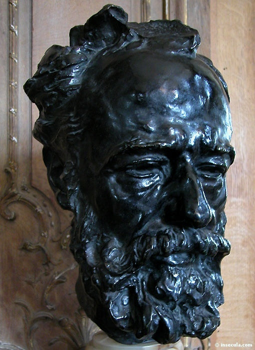 Alphonse Legros (bust), vintage artwork by Auguste Rodin, 12x8" (A4) Poster
