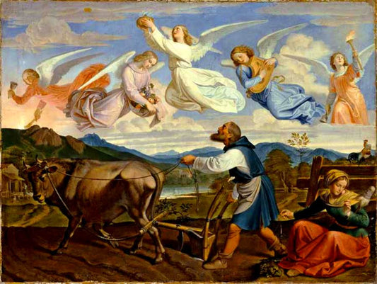 The dream of St. Isidor, vintage artwork by Joseph von Führich, A3 (16x12") Poster Print