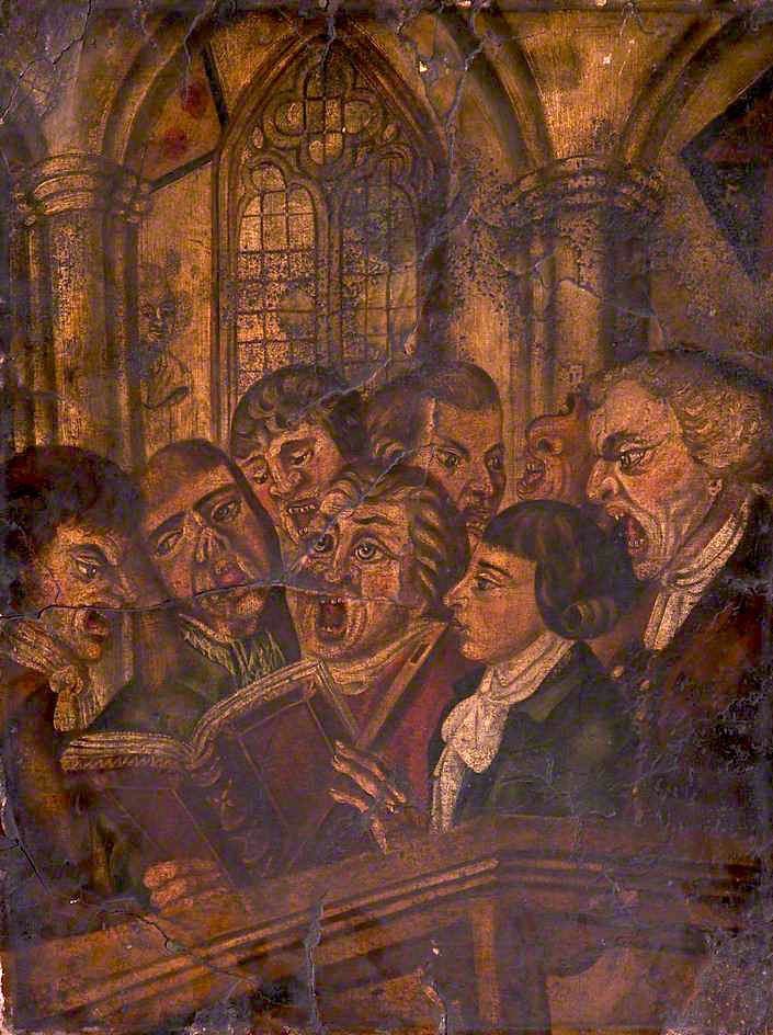 Choir, vintage artwork by John Collier, 12x8" (A4) Poster