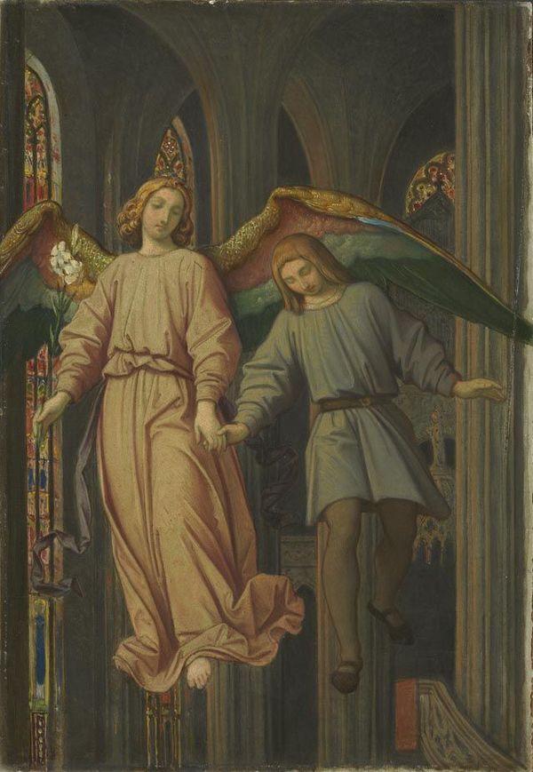 The Dream of Erwin von Steinbach, vintage artwork by Moritz von Schwind, A3 (16x12") Poster Print