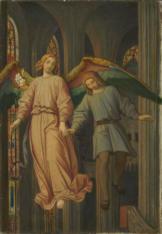 The Dream of Erwin von Steinbach, vintage artwork by Moritz von Schwind, A3 (16x12") Poster Print