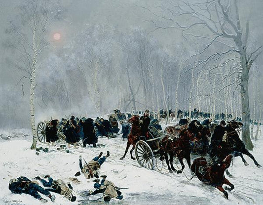 French Artillery, vintage artwork by Édouard  Detaille, 12x8" (A4) Poster