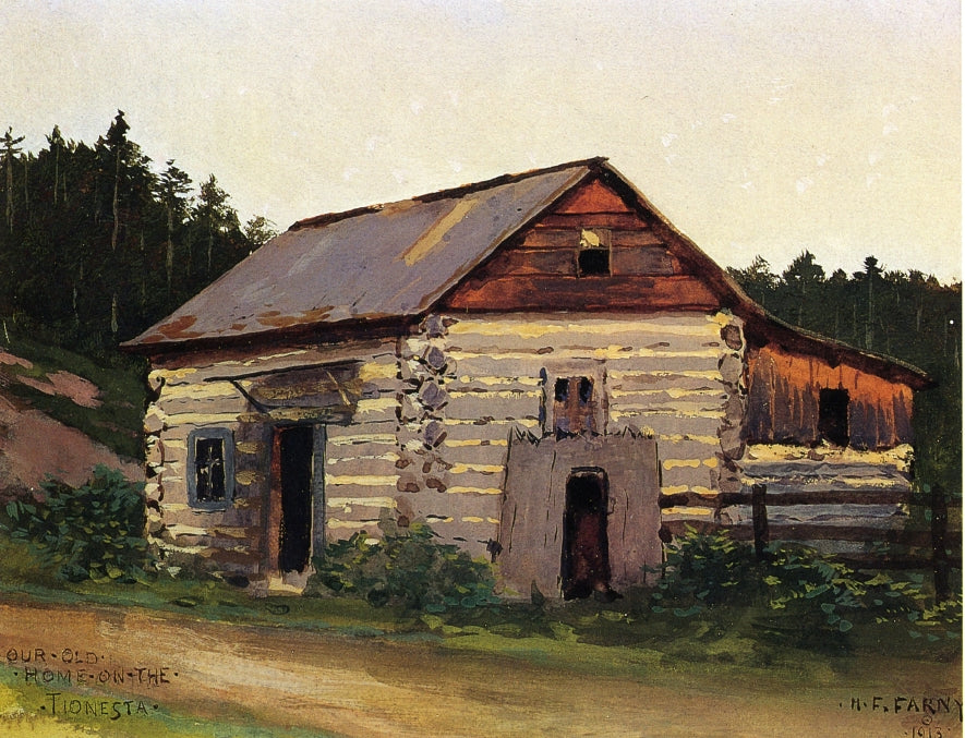 Our Old  Home on the Tionesta, vintage artwork by Henry F. Farny, 12x8" (A4) Poster
