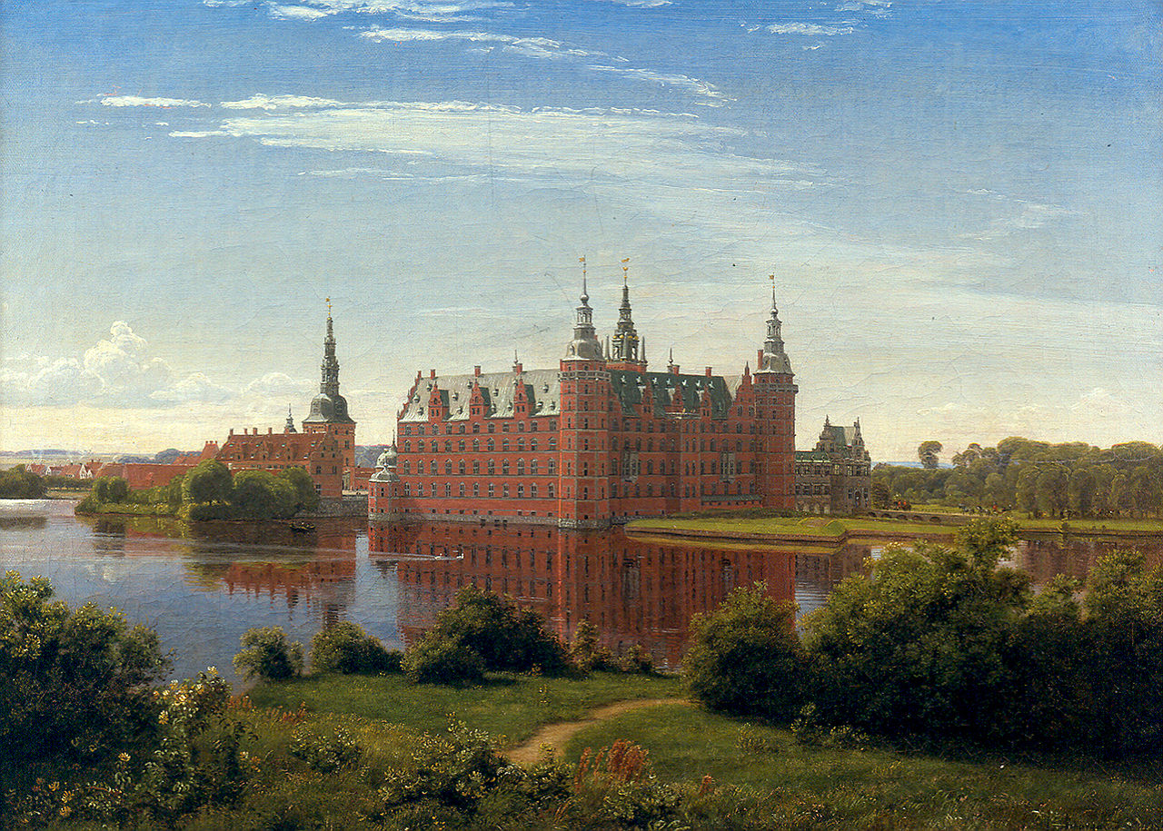 Frederiksborg, vintage artwork by Peter Christian Skovgaard, A3 (16x12") Poster Print