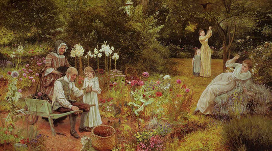 A Golden Swarm, vintage artwork by Edward Killingworth Johnson, 12x8" (A4) Poster