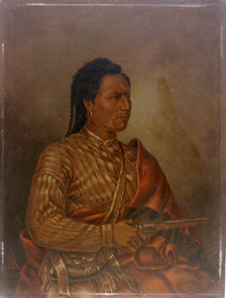 Ta-do-udo-sa (Prairie Chicken), vintage artwork by Antonio Zeno Shindler, 12x8" (A4) Poster