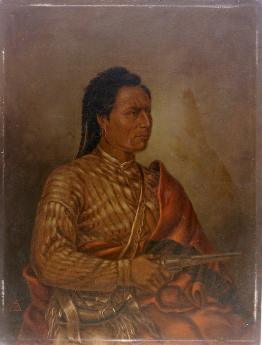 Ta-do-udo-sa (Prairie Chicken), vintage artwork by Antonio Zeno Shindler, 12x8" (A4) Poster