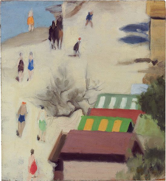 Sandringham Beach, vintage artwork by Clarice Beckett, 12x8" (A4) Poster