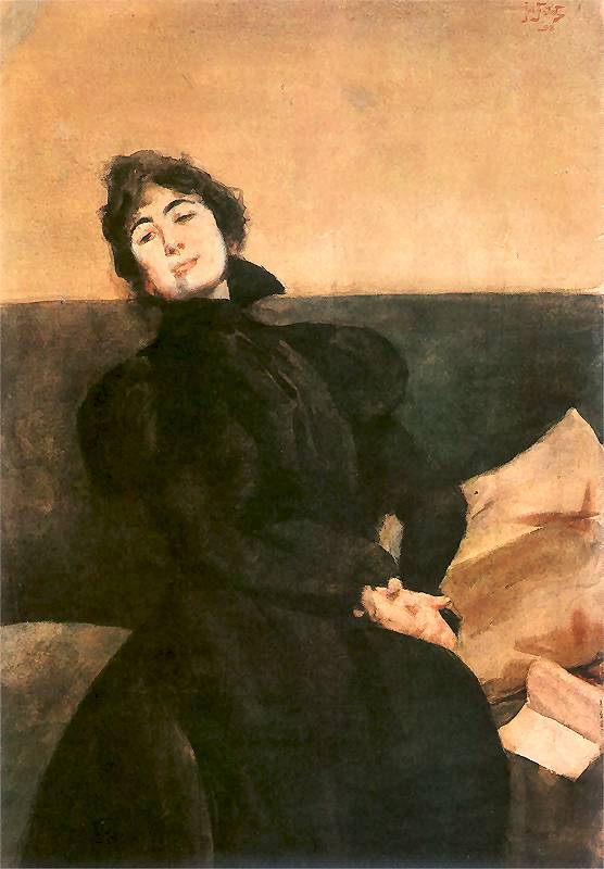 Portrait of Gabriela Zapolska. by Julian Falat,A3(16x12")Poster