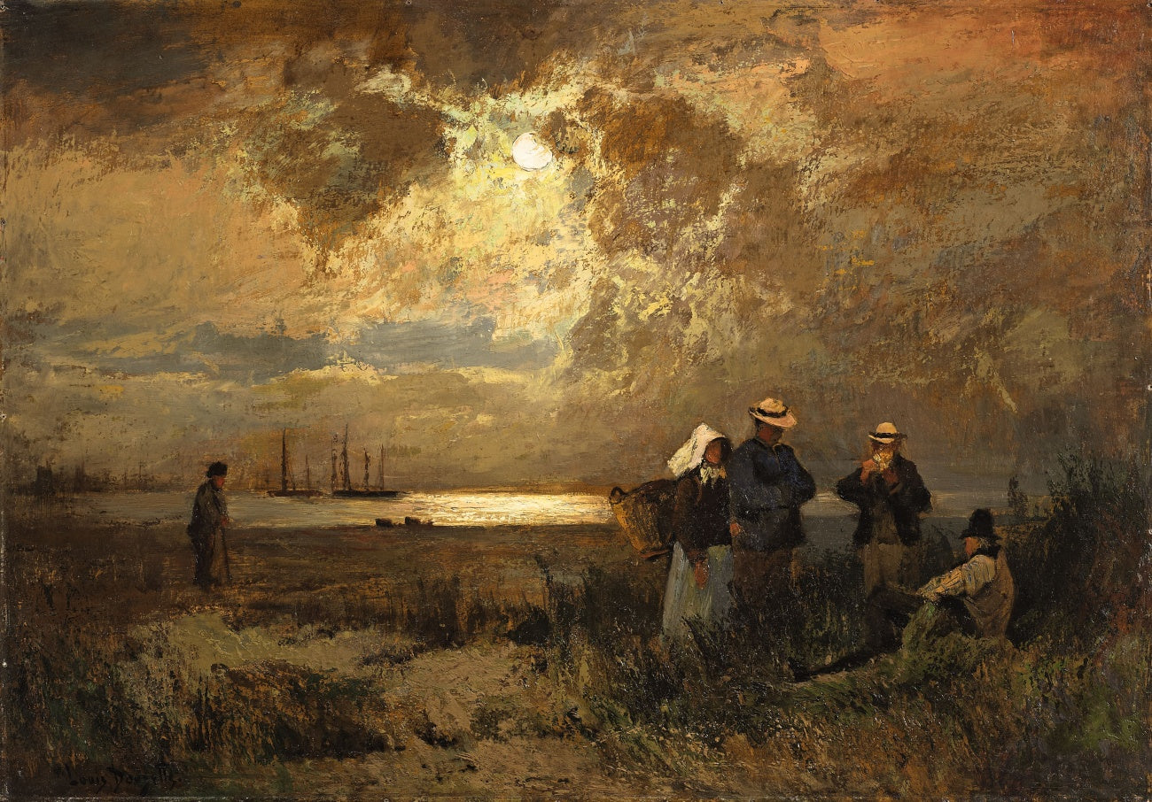Landscape near Werder, vintage artwork by Louis Douzette, 12x8" (A4) Poster
