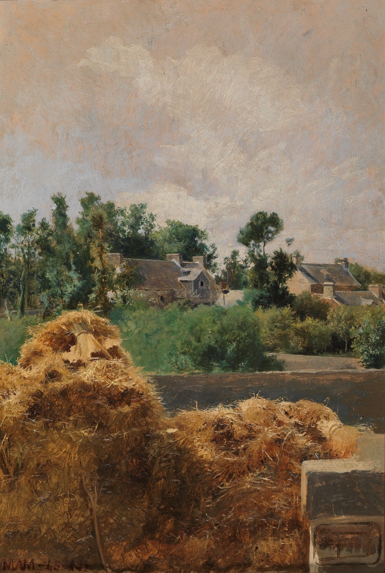 Landscape in Brittany, vintage artwork by Jose Jimenez y Aranda, 12x8" (A4) Poster