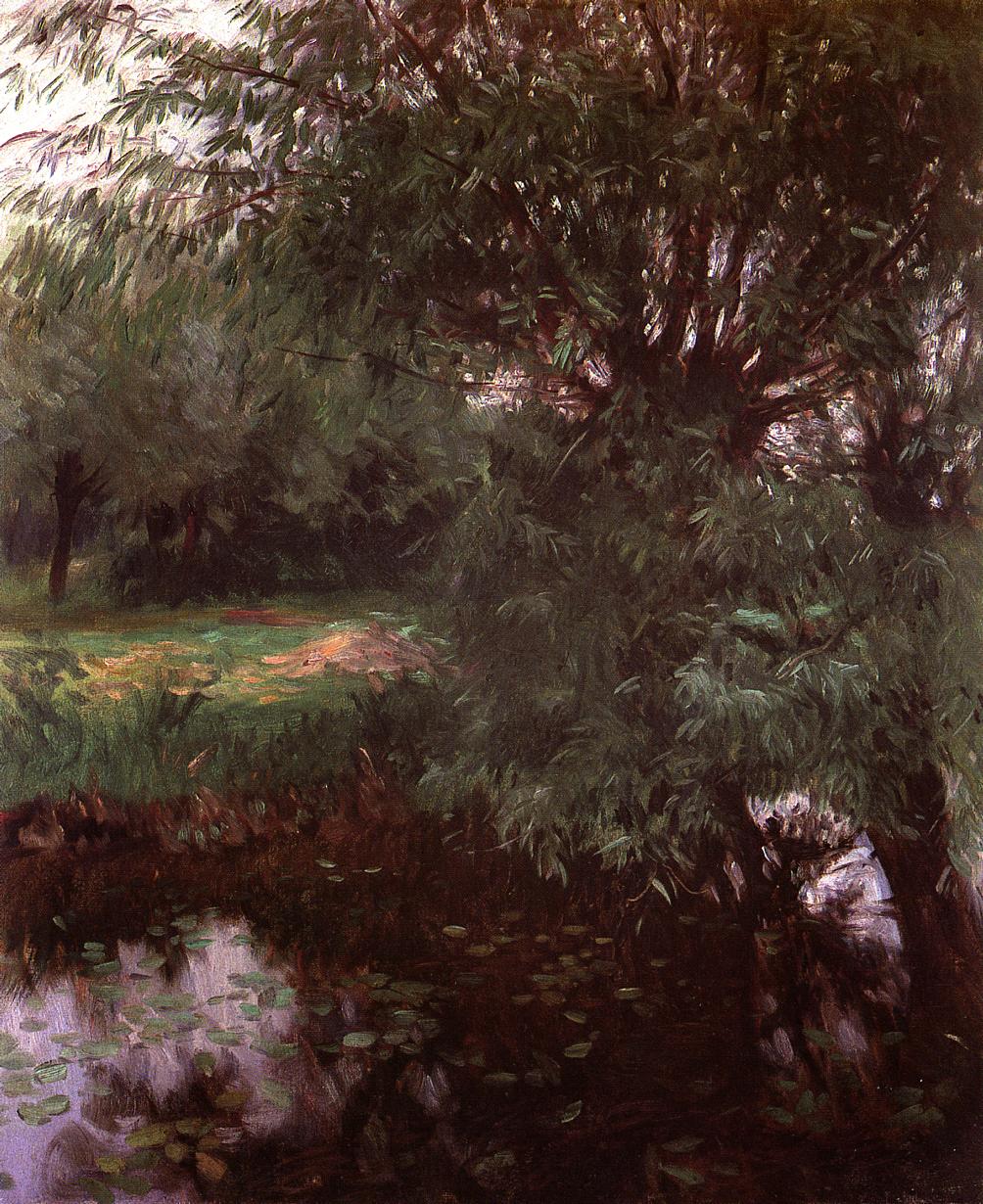A Backwater at Wargrave, vintage artwork by John Singer Sargent, 12x8" (A4) Poster