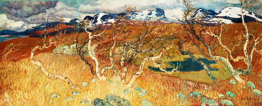 Landscape from Torne Trask with Lapporten by Helmer Osslund,A3(16x12")Poster