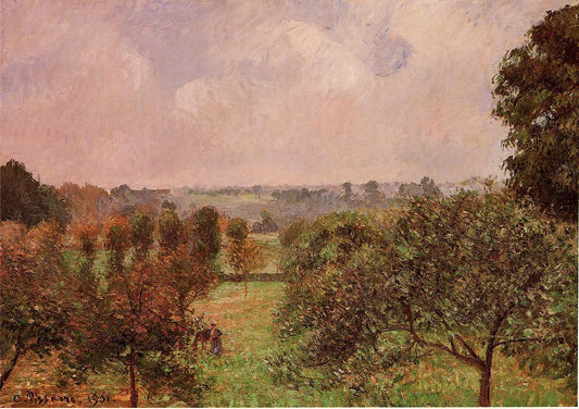 After the Rain, Autumn, Eragny, vintage artwork by Camille Pissarro, 12x8" (A4) Poster