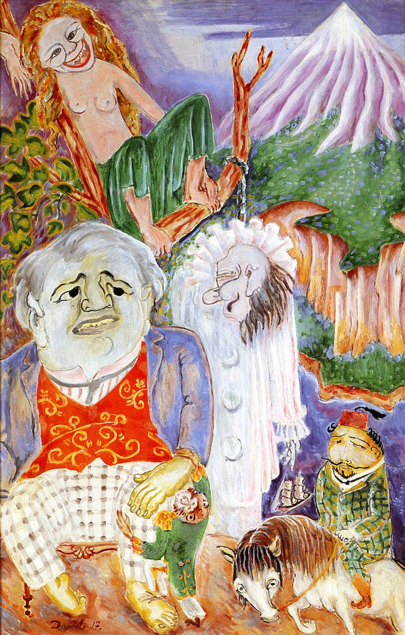 Ambiguous Companion, vintage artwork by Nils Dardel, 12x8" (A4) Poster
