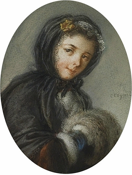 Four Seasons - Winter (study), vintage artwork by Charles-Antoine Coypel IV, 12x8" (A4) Poster