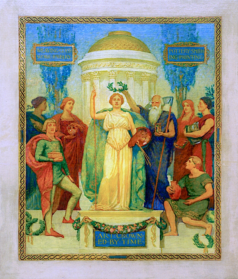 Art Crowned by Time (mural study) by Milton Bancroft,A3(16x12")Poster