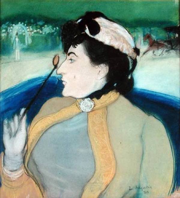 Woman in a Barouche by Louis emile Anquetin,A3(16x12")Poster