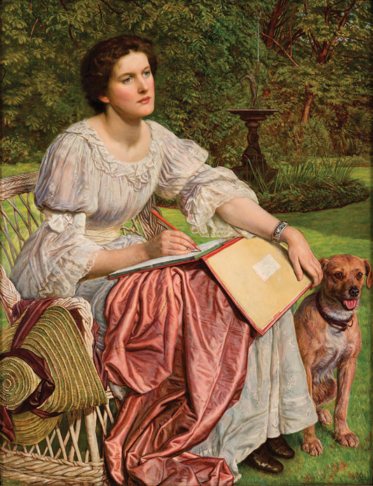 Gladys M Holman Hunt, vintage artwork by William Holman Hunt, 12x8" (A4) Poster