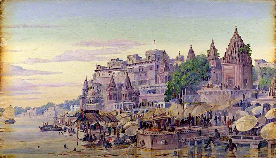 Benares. India. October 23d 1878, vintage artwork by Marianne North, 12x8" (A4) Poster