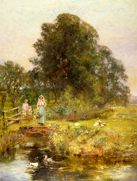March Meadows, vintage artwork by Henry John Yeend King, 12x8" (A4) Poster