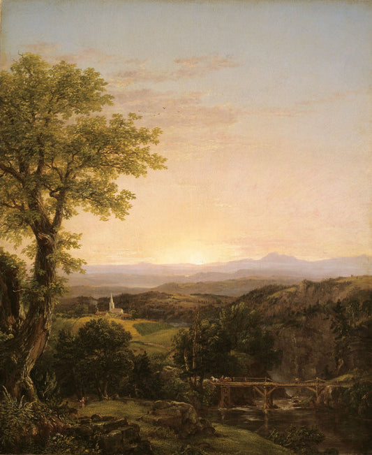 New England Scenery, vintage artwork by Thomas Cole, A3 (16x12") Poster Print