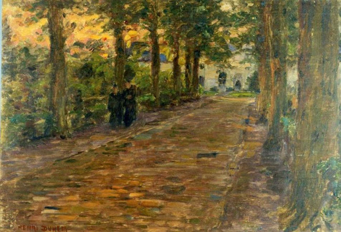 Pathway with Trees (Botanical Gardens) by Henri Duhem,A3(16x12