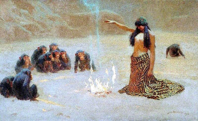 Study for 'The Unknown', vintage artwork by John Charles Dollman, 12x8" (A4) Poster