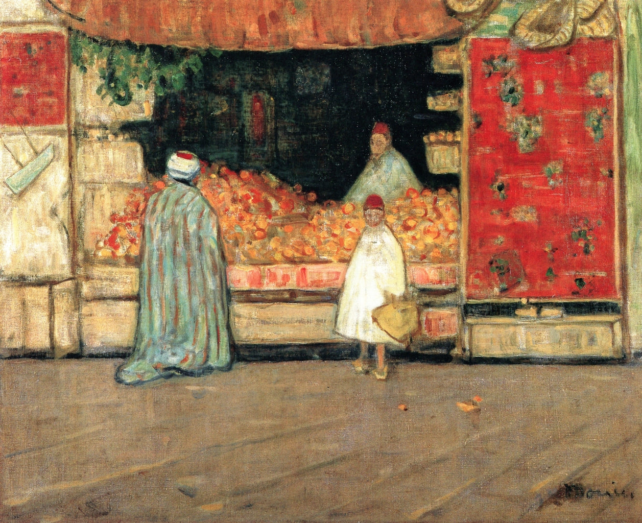 Fruit Market, North Africa (Tunis) by James Wilson Morrice,A3(16x12")Poster